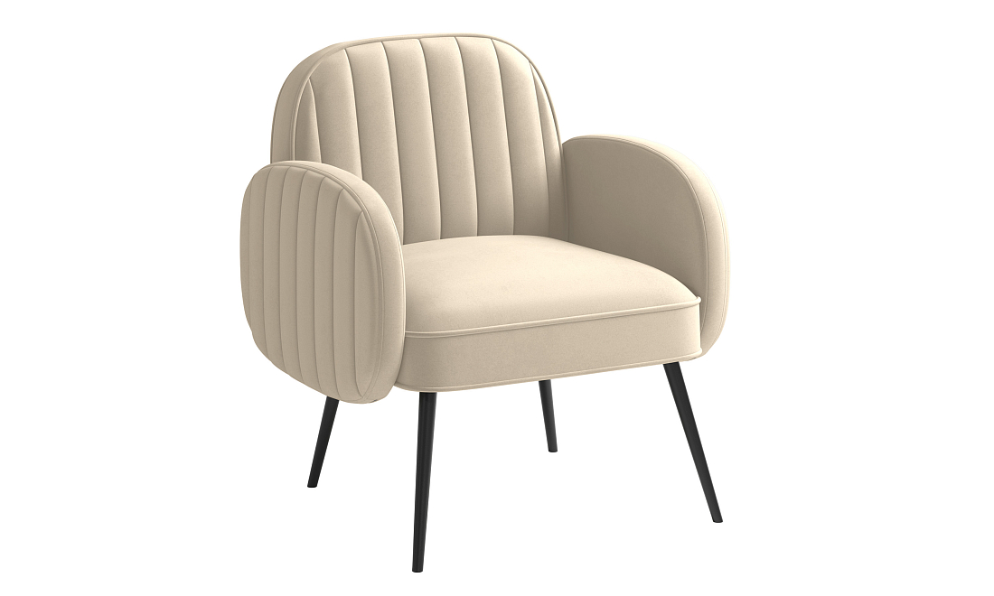 Флеминг Ф / Кресло велюр fresh крем