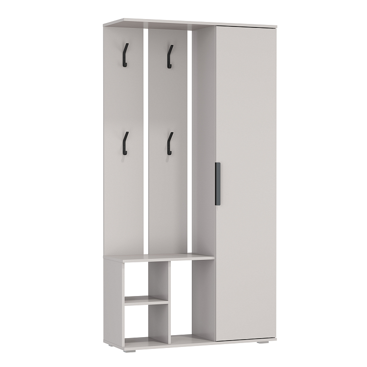 Шкаф комбинированный Кармен-1 New кашемир/ДВПО белый