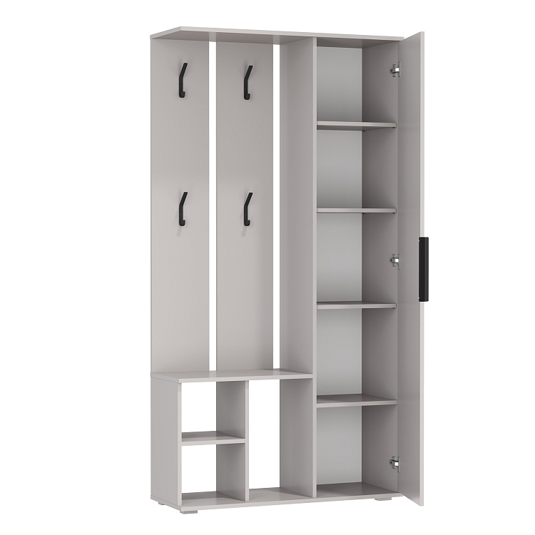 Шкаф комбинированный Кармен-1 New кашемир/ДВПО белый