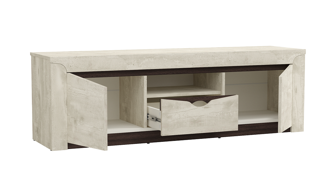 Модульная гостиная Лючия Бетон пайн белый/венге